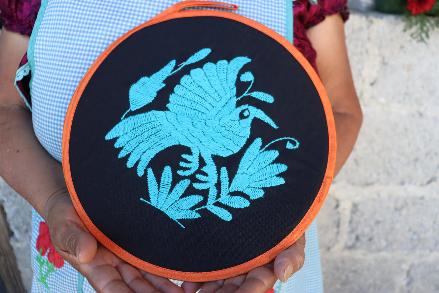 Tortilla holder with blue bird by Adelina